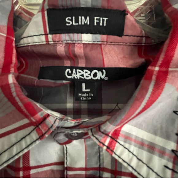 Carbon Plaid Women’s Slim Fit Roll-Tab Sleeves Button Down Collared Perfect NWOT - Picture 13 of 16